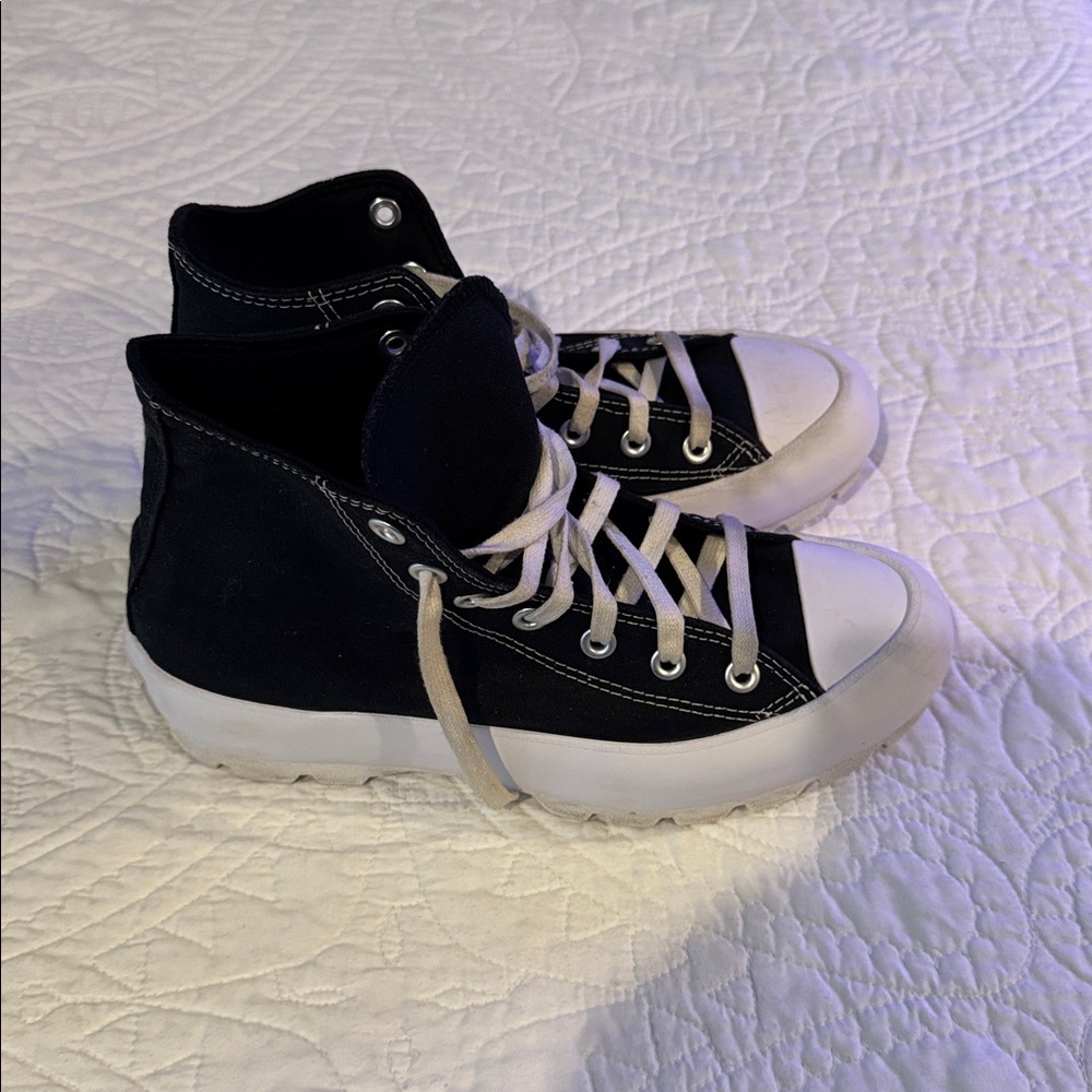 Converse Classic Black and White High-Tops - Picture 2 of 6